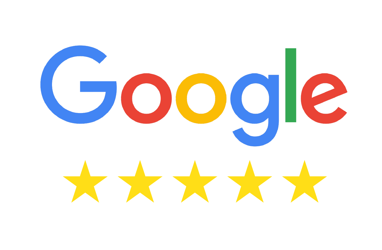 Google 5-star rating graphic